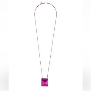 Valentino Rockstud Pendant Necklace in Pink